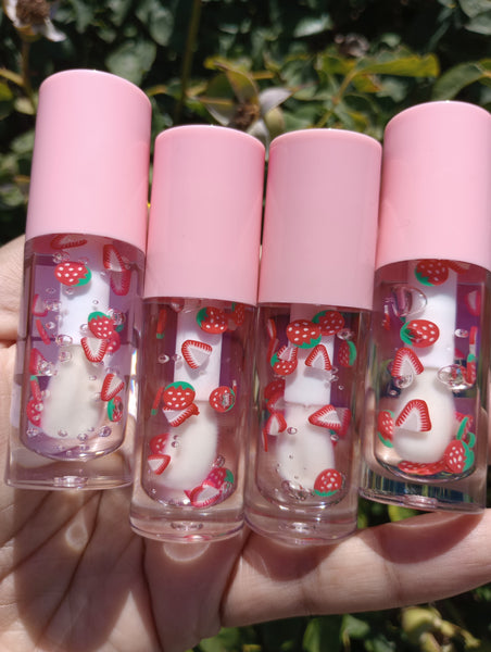 STRAWBERRY 10pc LIP GLOSS WANDS WHOLESALE