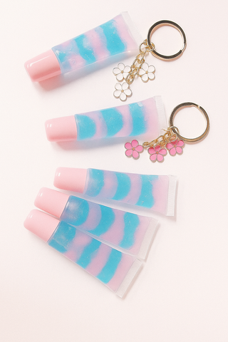 COTTON CANDY KEYCHAIN LIP GLOSS WHOLESALE